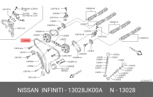 цепь ГРМ!\Nissan Murano/Teana 03-> 13028JK00A NISSAN