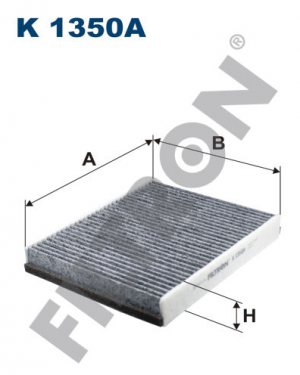 Фильтр воздушный салона FORD Focus 3 (1.0-2.0),Kuga (02.13-) (1.6-2.0) угольный  K1350A FILTRON