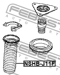 Пыльник амортизатора NISSAN Qashqai (13-) переднего (1шт.) FEBEST NSHB-J11F FEBEST