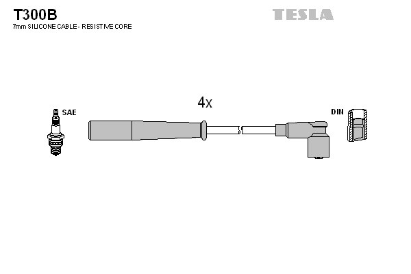 к-кт проводов!\ Mazda 121 1.3 90-96 T300B TESLA