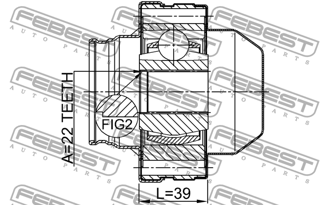 ШРУС внутренний! карданного вала, к-кт\ Chevrolet Captiva 2.4-3.2 07> 1811-ANTSHA FEBEST