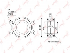 Подшипник ступицы AUDI A4,A5,S5 (07-),Q5 (08-) PORSCHE Macan (14-) передней/задн WB-1002 LYNXAUTO