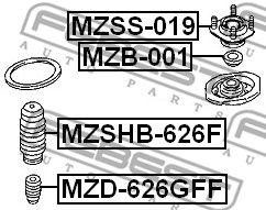 Опора амортизатора MZSS-019 MZSS-019 FEBEST