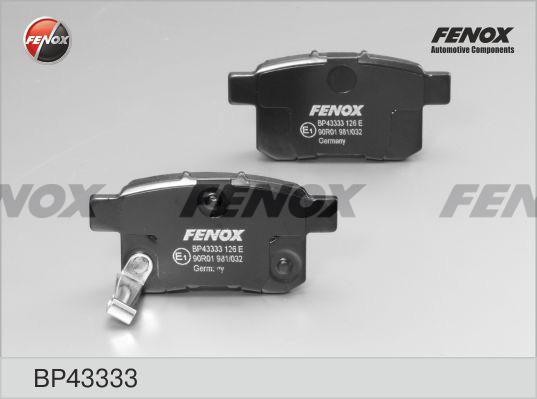 BP43333 колодки дисковые задние!\ Honda Accord all 08> BP43333 FENOX