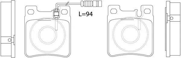 Колодки тормозные задние (MB W202/203 AMG/210/140) BP31030W BP31030W SB NAGAMOCHI