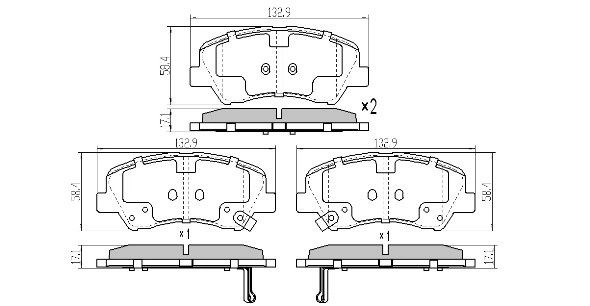 колодки дисковые перед.!\ Hyundai i30 12>/Veloster 16> FBP5810 FREMAX