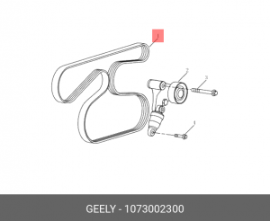 Ремень приводной 2,02,4 7PK1955 (1016050431) (ЦС) 1073002300 1073002300 GEELY