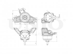 Опора двигателя задняя правая RMP-15019 UNIO