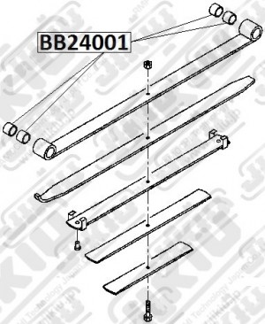 Втулка сайлентблока  ISUZU ELF Jan 88  BB24001 BB24001 JIKIU
