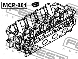 Прокладка MITSUBISHI Lancer,Outlander,Pajero свечного колодца (на 1 цилиндр) FEB MCP-001 FEBEST