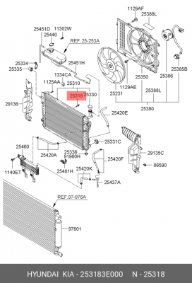 Пробка радиатора KIA Sportage (02-) сливная OE 253183E000 HYUNDAI KIA