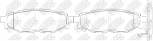 Колодки задние (SUBARU LEGACY 03/OUTBACK 03 2.0/2.5) PN7501 PN7501 NIBK