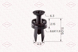 Клипса MAZDA (упаковка 10шт.) (цена за 1шт.) TATSUMI TJB1663 TATSUMI