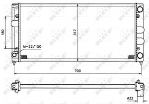VW PASSAT B3 88-93 632x322 /1.6TD/1.8-2.0 509506 NRF