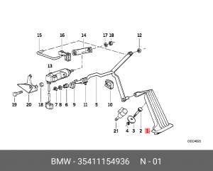педаль акселератора!\ BMW E32/E34 35 41 1 154 936 BMW