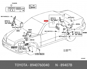 ДАТЧИК ПОЛОЖЕНИЯ КУЗОВА 89407-60040 89407-60040 TOYOTA