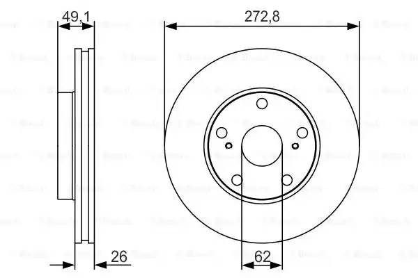 TOYOTA AURIS (2006>) 273x26 0 986 479 S16 BOSCH