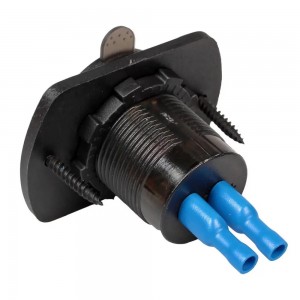 Розетка автомобильная встраиваемая влагозащищенная 12-24V 1 USB + 1 Type C (6.5V AEBJ200 AIRLINE