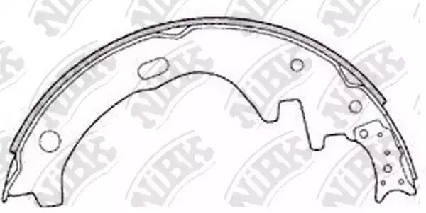 Колодки тормозные NISSAN Pick Up (83-86) задние барабанные (4шт.) NIBK FN1162 NIBK