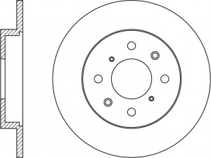 Диск тормозной HONDA Jazz задний (1шт.) NIBK RN1642 NIBK