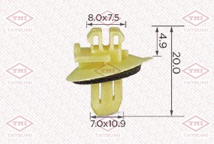 Клипса автомобильная [упаковка 10 штук] TOYOTA/LEXUS TJB1288 TJB1288 TATSUMI