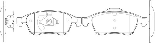 Колодки тормозные передние (RENAULT DUSTER , FLUENCE, MEGANE III) BP43551 BP43551 SB NAGAMOCHI