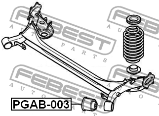 Сайлентблок задн CITROEN C4, PEUGEOT 307 PGAB-003 PGAB-003 FEBEST