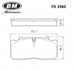 Колодки тормозные дисковые FD3360 GAZ ГАЗон NEXT FD3360 BM MOTORSPORT