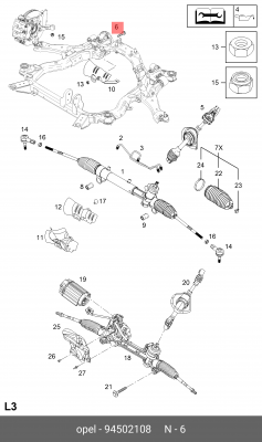 94502108 Болт подрамника RH Captiva 94502108 GENERAL MOTORS