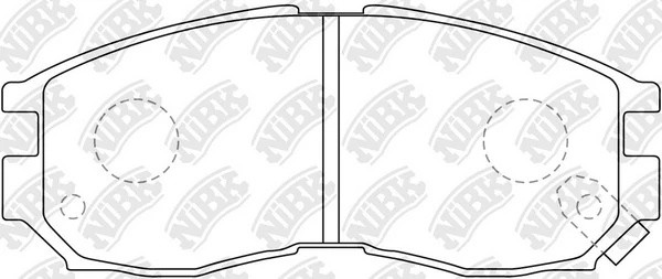 Колодки тормозные MITSUBISHI Galant,Lancer (88-00) передние (4шт.) NIBK PN3271 NIBK