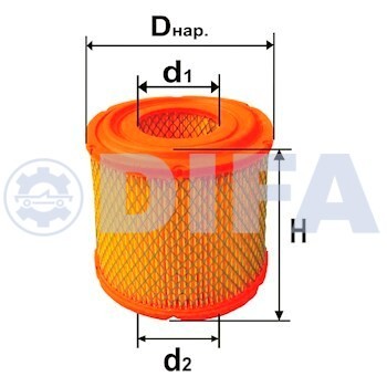 Элемент фильтрующий УАЗ воздушный DIFA DIFA4227 DIFA