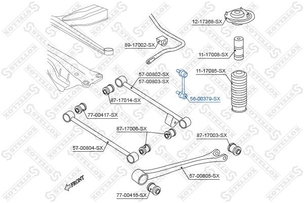 тяга стабилизатора заднего!\ Subaru Forester 02> 56-00379-SX STELLOX