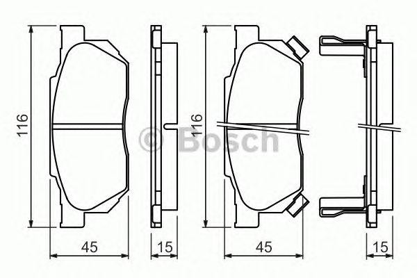 Колодки тормозные HONDA Civic (94-97) передние (4шт.) BOSCH 0 986 490 440 BOSCH