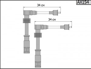 Провод высоковольтный VW Passat AUDI A4 комплект CARGEN AX154 CARGEN