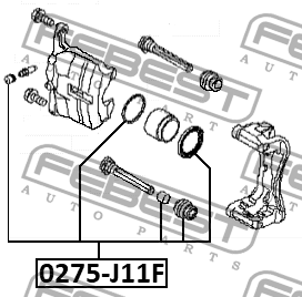 Ремкомплект суппорта тормозного переднего 0275-J11F 0275-J11F FEBEST