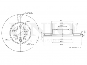 Диск тормозной передний BRD-20450 UNIO