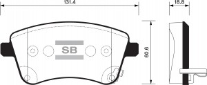 Колодки тормозные KIA VENGA 10- передние SP1515 SP1515 SANGSIN