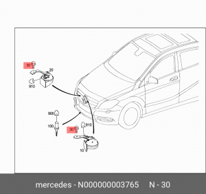 БОЛТ М6 [ORG] MERCEDES N 000000 003765 MERCEDES BENZ