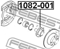 Ступица передняя CHEVROLET LANOS, DAEWOO NEXIA 08- 1082-001 1082-001 FEBEST