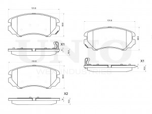 Колодки тормозные диск. передние BRP-20249 UNIO
