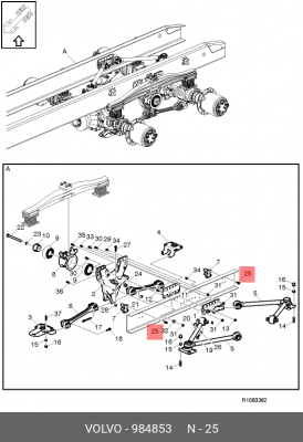 болт !M14x40 VOLVO FMX 984853 VOLVO