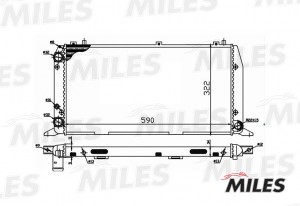 Радиатор (механическая сборка) AUDI A80 1.6-2.0 86-94) (NISSENS 604361) ACRM012 ACRM012 MILES
