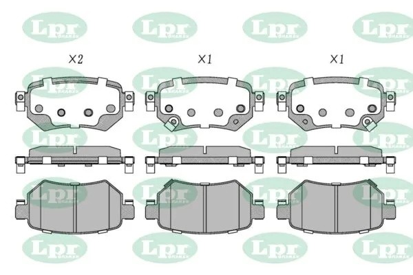 Колодки тормозные MAZDA 6 12- задние 05P2109 05P2109 LPR