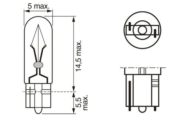 W1,2W 12V-1.2W W2X4,6D приборная панель 1 987 302 208 BOSCH