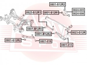 САЙЛЕНТБЛОК SUBARU 0801G12R2 0801-G12R2 ASVA