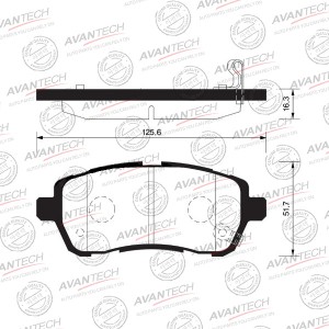 Колодки тормозные дисковые Avantech передние (противоскрипная пластина в компл.) AV652 AVANTECH