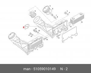 Уплотнение 51059010149 MAN