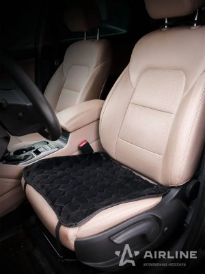 Накидка на сиденье "AIRLINE" искусственный мех черный (подушка на перед. сиденье AFC-A-02 AIRLINE