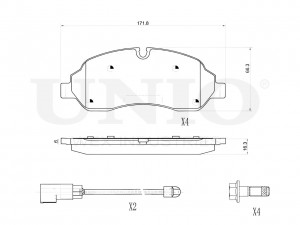 Колодки тормозные диск. передние с датчиком BRP-20160 UNIO