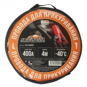 Провода для прикуривания 400А 4.0м в сумке АВТОСТОП AC40040 AVTOSTOP